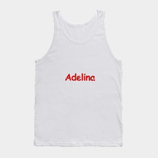 Adelina name. Personalized gift for birthday your friend. Tank Top